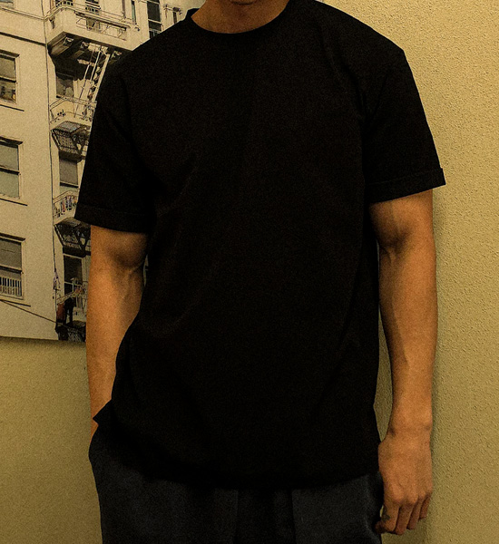 (L-5XL)<br>바톤 롤업반팔티 <BR><B><FONT COLOR="#ff4800">[额外折扣]</FONT></B><br><font color="#098a09"><B>选择长度 (基础,长款+6cm)</B></font>