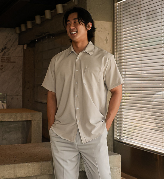 (L-5XL)<br>캐플란 冷却系统 氨纶短袖衬衫