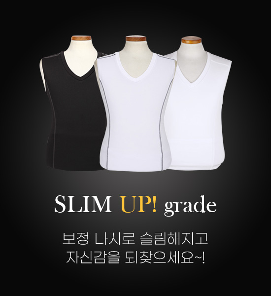 (M-4XL)<br>몸짱! 矫正无袖衬衫(圆领/V字领)<br><font color="#224f20"><B>+选择长度 (基础,长款+9cm)</B></font>