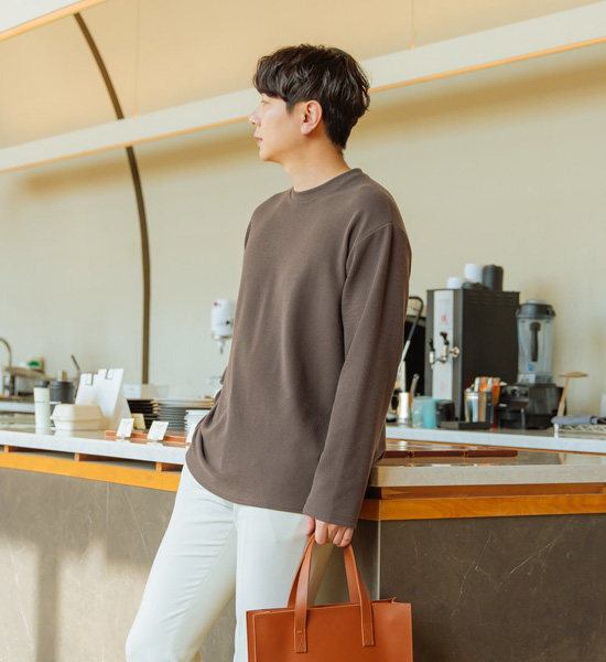 (L~5XL)<br>노코미스 针织长袖衬衫