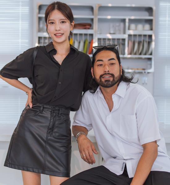 (M-6XL)<br>시코라 반팔스판셔츠