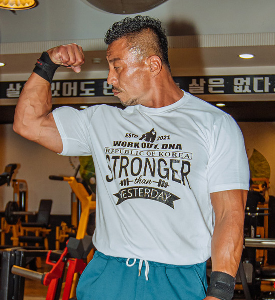 (L-6XL)<br>스트롱거 短袖T恤<br><font color="#072c81"><B>[ W.DNA ]</B></font>
