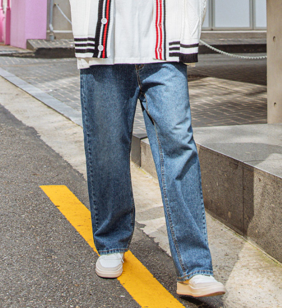 (S~5XL)<BR>위드너스 牛仔裤 3302<br><font color="#098a09"><B>选择长度 (基础,长款+8cm)</B></font>