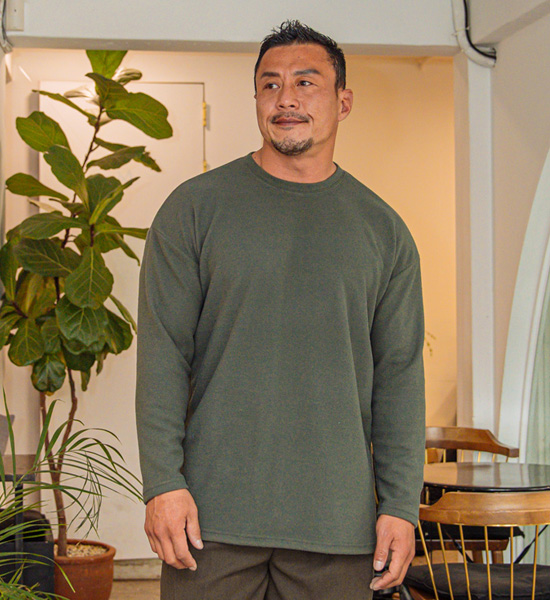 (L~5XL)<br>레모트 拉绒长袖T恤
