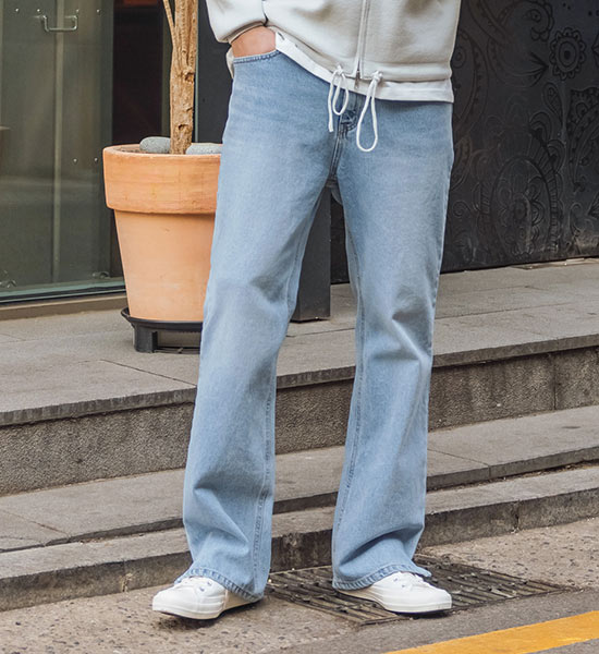 (L-4XL)<BR>엔에프시 롱와이드 牛仔裤 1063