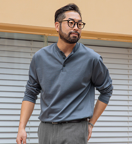 (L-5XL)<br>트리시아 亨利颈 长袖t恤