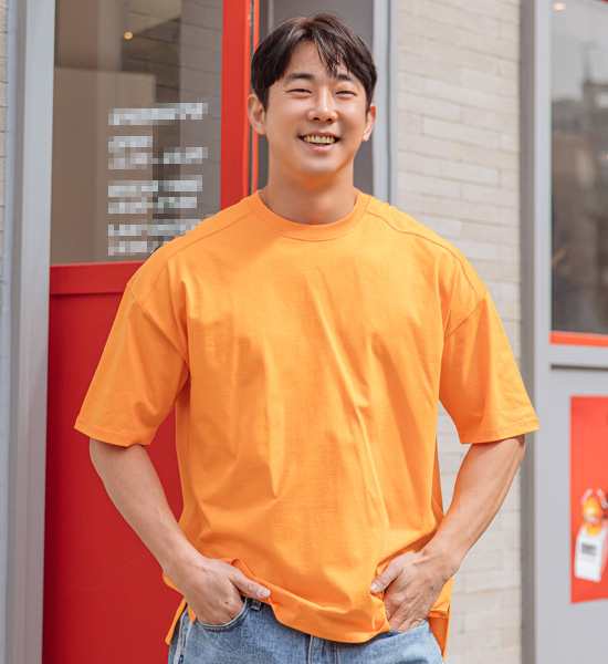 (L-5XL)<br>라버두 短袖T恤 <br><font color="#098a09"><B>选择长度 (基础,长款+6cm)</B></font>