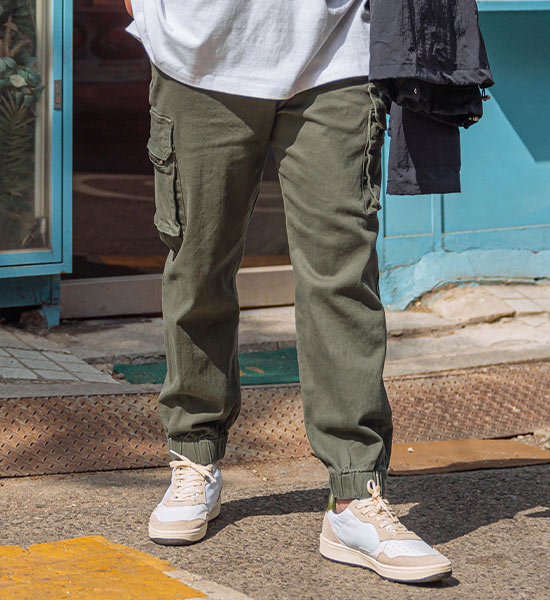 (S-5XL)<BR>벨지스 束腿松紧带裤