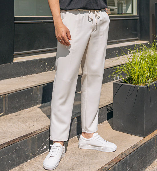 (S-2XL)<BR>얼라인 松紧带宽松裤