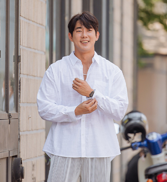 (XL~5XL)<br>파담스 亚麻衬衫