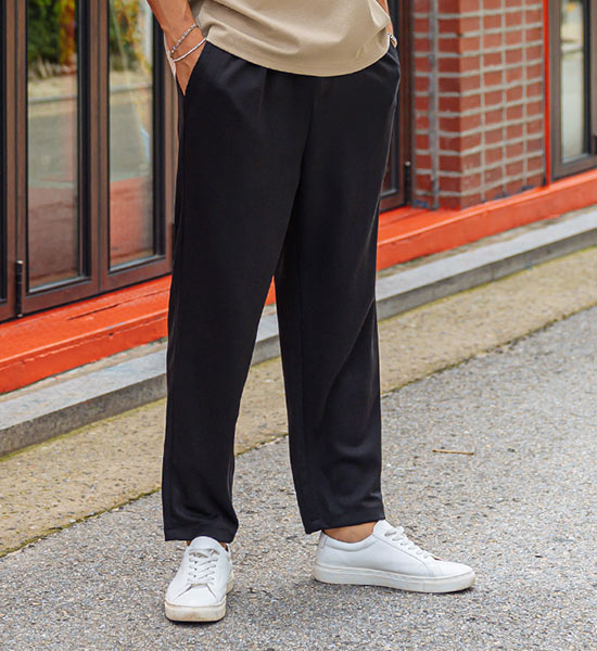 (L~3XL)<BR>카나본 广泛的 松紧带裤 8021