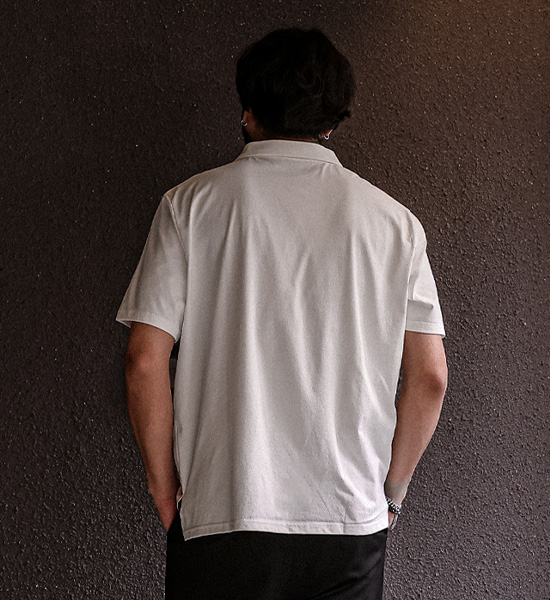 (M-6XL)<br>아키사그 短袖领衬衫 <br><font color="#098a09"><B>选择长度 (基础,长款+6cm)</B></font>