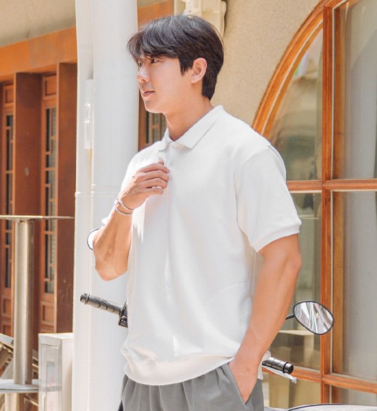 (L~5XL)<br>코닌스턴 领 短袖男对男