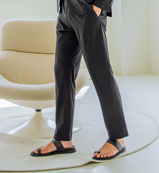 (M-5XL)<BR>볼프스 侧边带 宽松长裤 <br><font color=