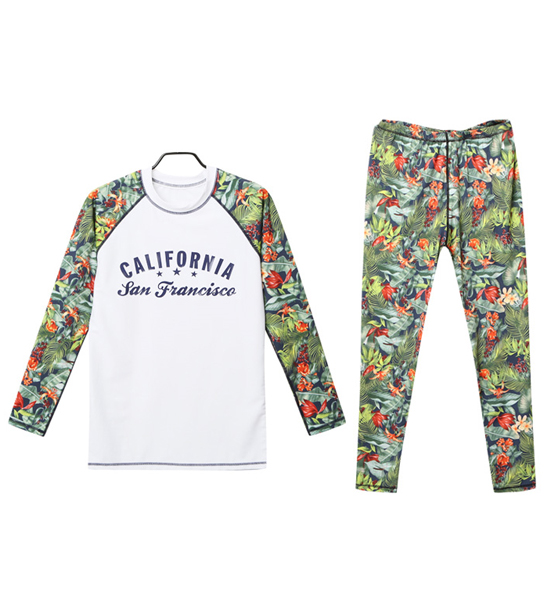(M~4XL)<BR>캘리포니아 花 鲁什卫士+花 打底裤