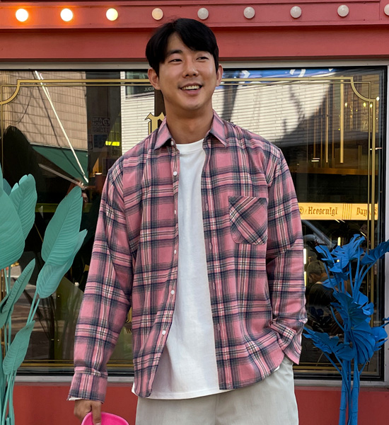 (L-3XL)<br>라우토가 格子衬衫