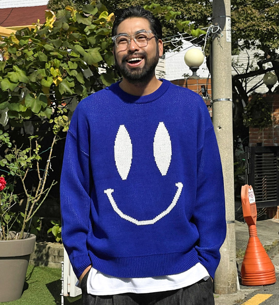 (XL-5XL)<br>애노카 스마일 针织衫