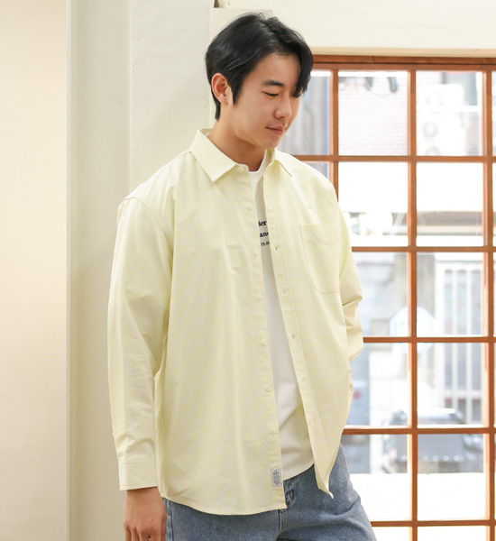 (XL-6XL)<br>누마딘 牛津 条纹衬衫