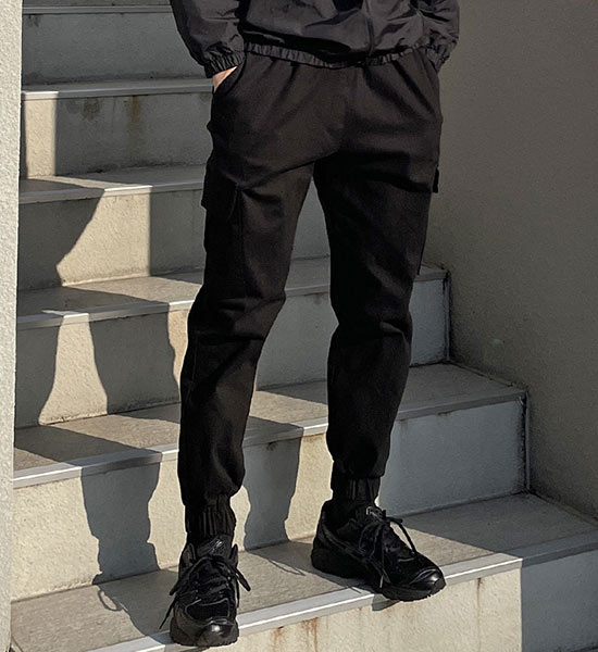 (L-4XL)<BR>노크나니 绑带慢跑裤