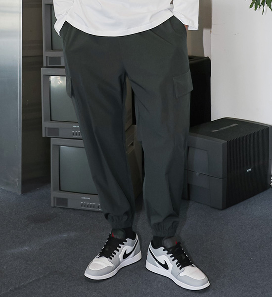 (M-5XL)<BR>럼비 사방스판 货物捆绑 慢跑裤 010-1