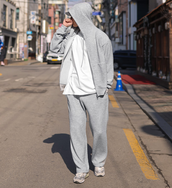 (XL-6XL)<BR>키콩 针织连帽拉链+퐁치 针织衫 运动服裤子