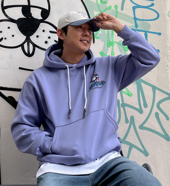 (L-5XL)<BR>펭퀸 带帽T恤