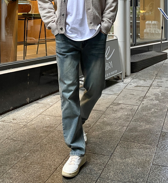 (XL-4XL)<BR>라토프 修身 牛仔松紧带裤 661