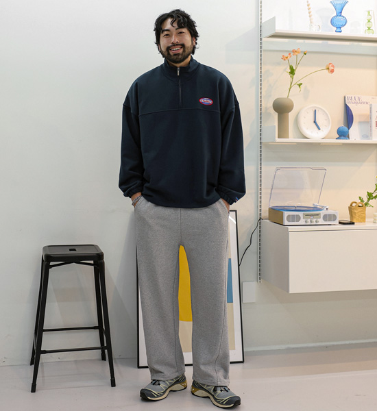 (L-6XL)<BR>란드레 半宽配合 松紧带裤