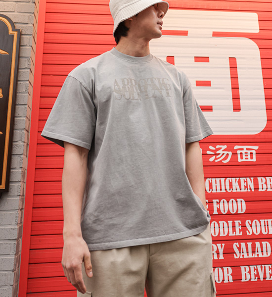 (L-5XL)<BR>또히아 颜料 短袖T恤 FF56