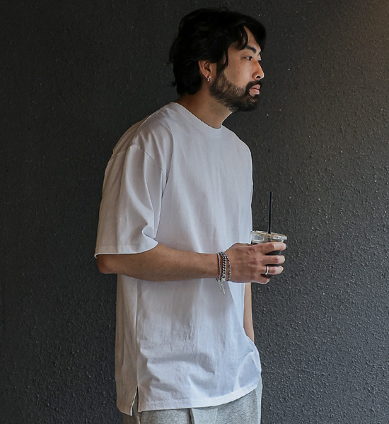 (L-5XL)<BR>키넌 分层 短袖T恤<BR><font color="#224f20"><b>*选择长度 (基础,+4CM,+8CM)</b></font>