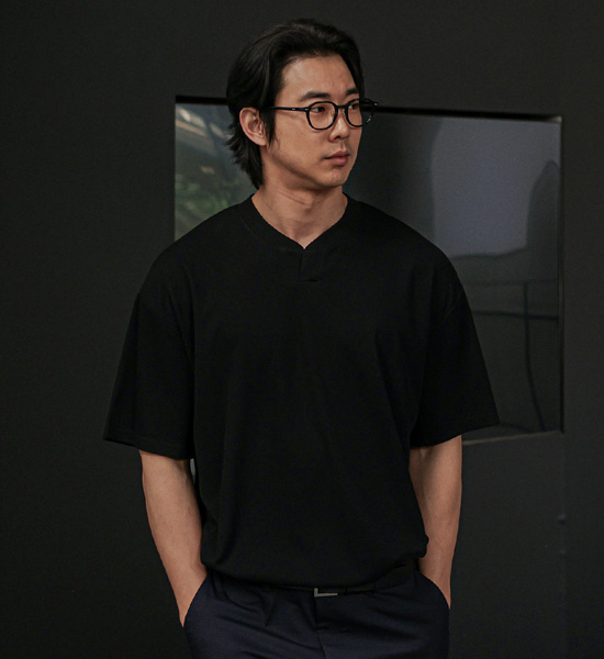 (XL-6XL)<br>까사노 亨利颈 短袖T恤