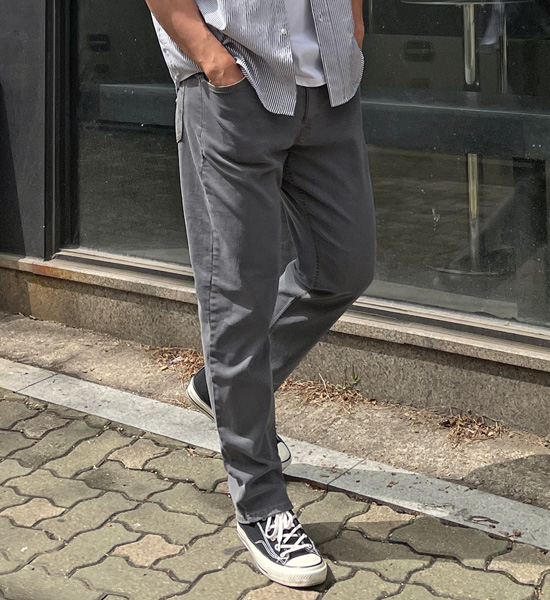 (M-6XL)<BR>디오누 隐藏绑带 逐渐收窄的 牛仔裤 <br><font color="#098a09"><B>选择长度 (基础,长款+10cm)</B></font><BR><B><FONT COLOR="#ff4800">[额外折扣]</FONT></B>