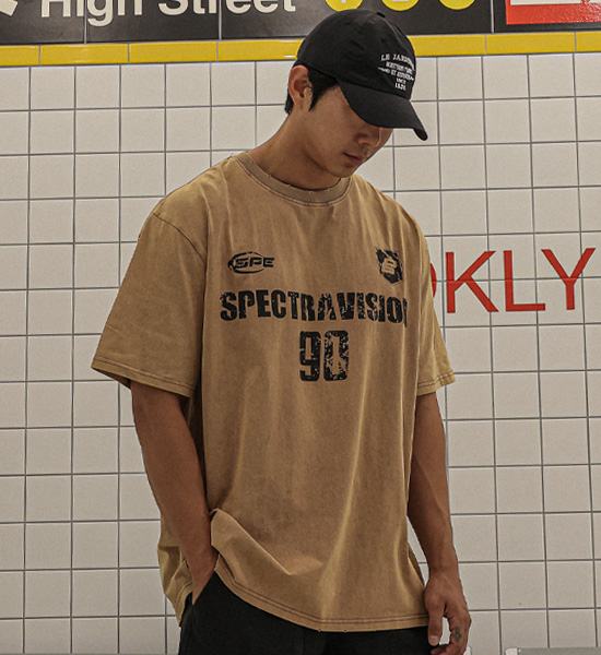 (L-5XL)<BR>투나이시 颜料 短袖T恤 5252