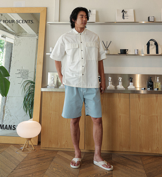 (L-5XL)<BR>타하시 短袖衬衫 1103