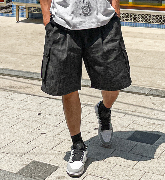 (XL-6XL)<BR>카지라 无洗牛仔裤 松紧带短裤