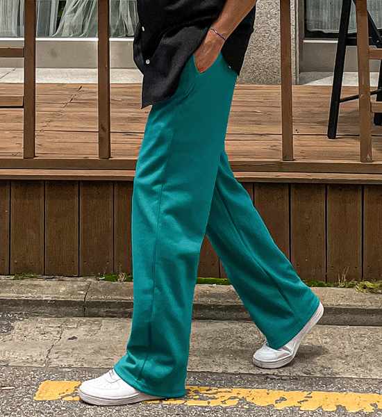 (S-4XL)<BR>코두바 半宽配合 松紧带裤