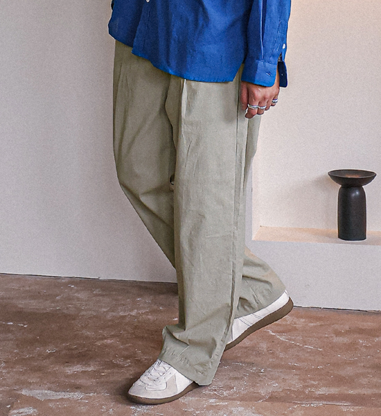 (L-4XL)<br>로즈호 半宽配合 亚麻 松紧带裤 <br><font color="#098a09"><B>选择长度 (基础,长款+8cm)</B></font>