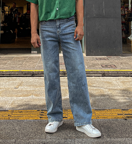 (L-4XL)<BR>다노티 标准配合 隐藏绑带 牛仔裤 1984