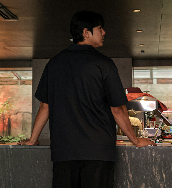 (L-5XL)<BR>바스타나 开领 短袖T恤