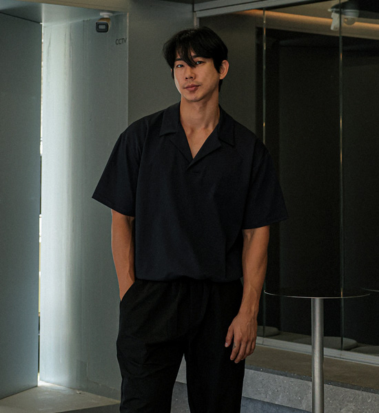 (L-5XL)<BR>바스타나 开领 短袖T恤