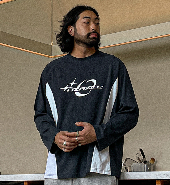 (XL-6XL)<BR>아자젤 배색긴팔티