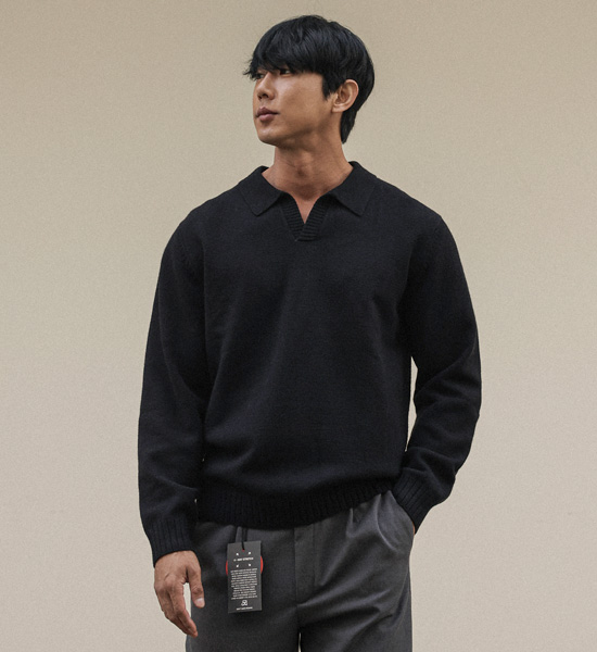 (2XL-5XL)<BR>도펄 开领 长袖针织品