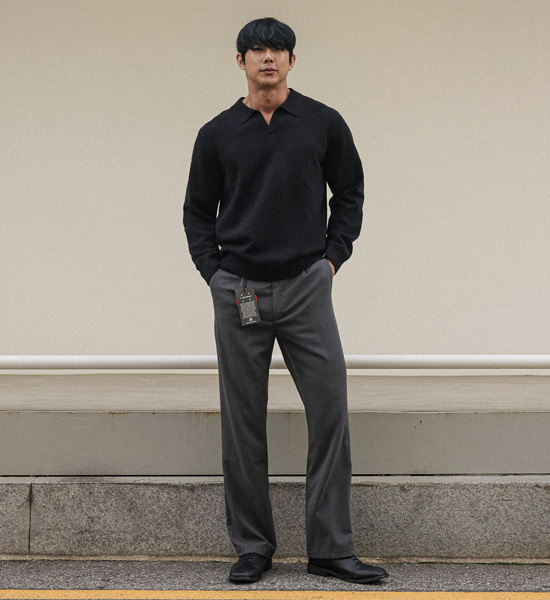 (2XL-5XL)<BR>도펄 开领 长袖针织品