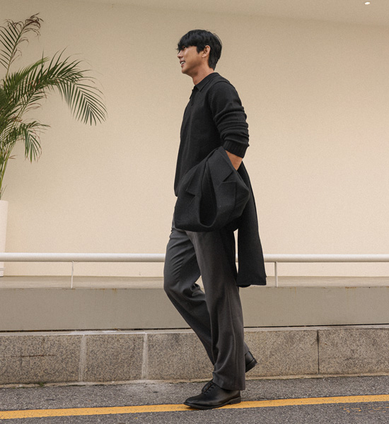 (2XL-5XL)<BR>도펄 开领 长袖针织品