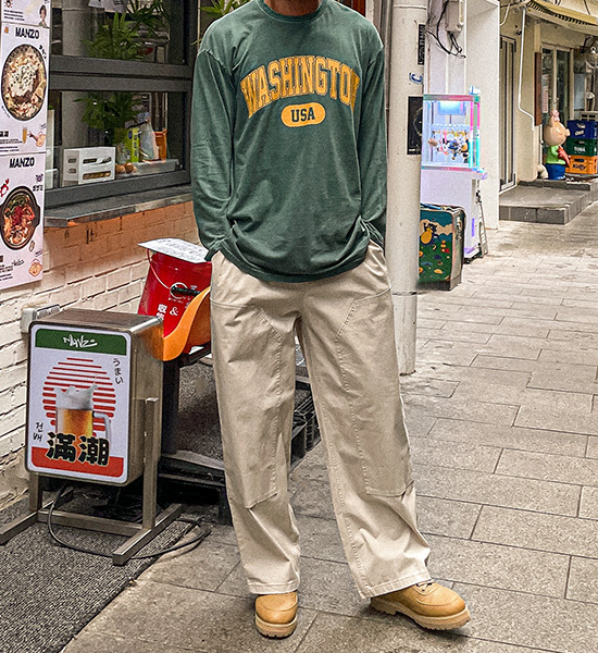 (L-5XL)<BR>리카파 颜料 长袖t恤