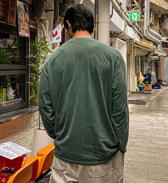 (L-5XL)<BR>리카파 颜料 长袖t恤