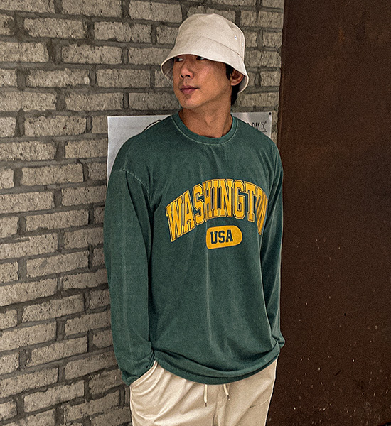 (L-5XL)<BR>리카파 颜料 长袖t恤