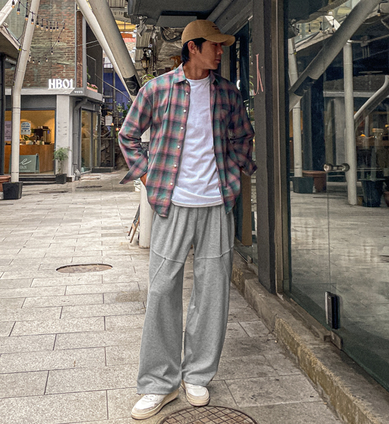 (L-5XL)<BR>카토라 格子衬衫