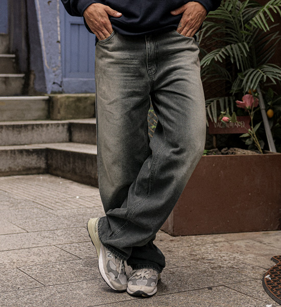 (S-3XL)<BR>밸도니 广泛适用 牛仔裤 211