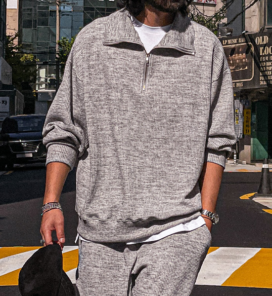 (XL-6XL)<br>언트라 带肋半拉链 T009<BR><B><FONT COLOR="#ff4800">[额外折扣]</FONT></B>